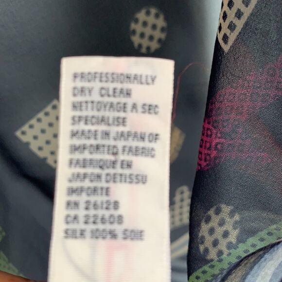 Talbots | Silk Neck Hair Scarf Shoes Design Square 21”x21” - Picture 6 of 6